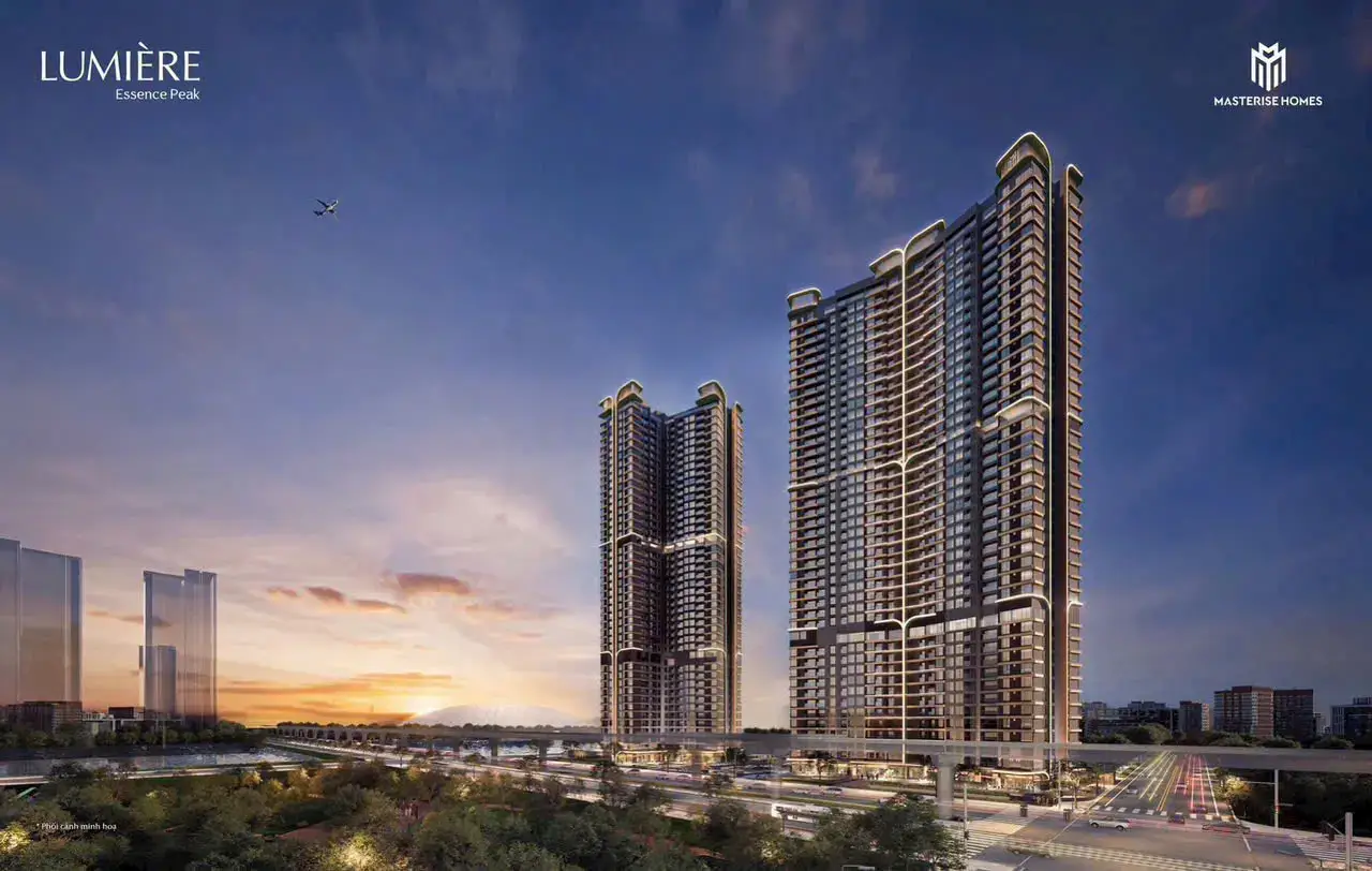 Phối cảnh tòa tháp Lumiere Essence Peak Vinhomes Cổ Loa